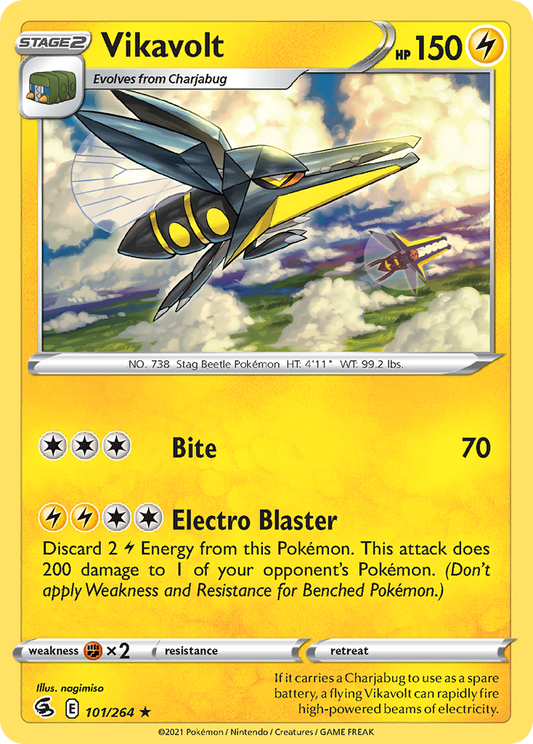 Vikavolt 101/264 Rare Reverse Holo Fusion Strike NM/LP