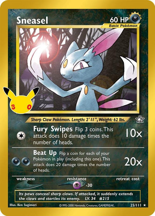 Sneasel 25/111 ME: 30th Celebration Classic Collection Holo NM/M