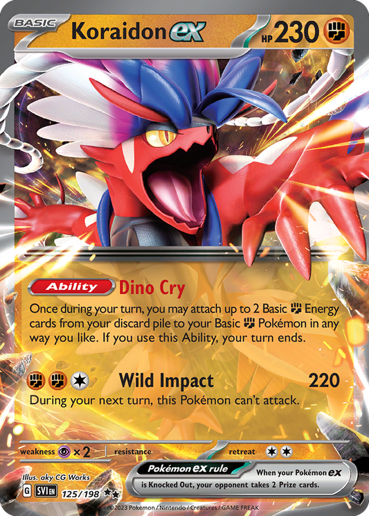 Koraidon ex 125/198 Double Rare Scarlet & Violet NM/M