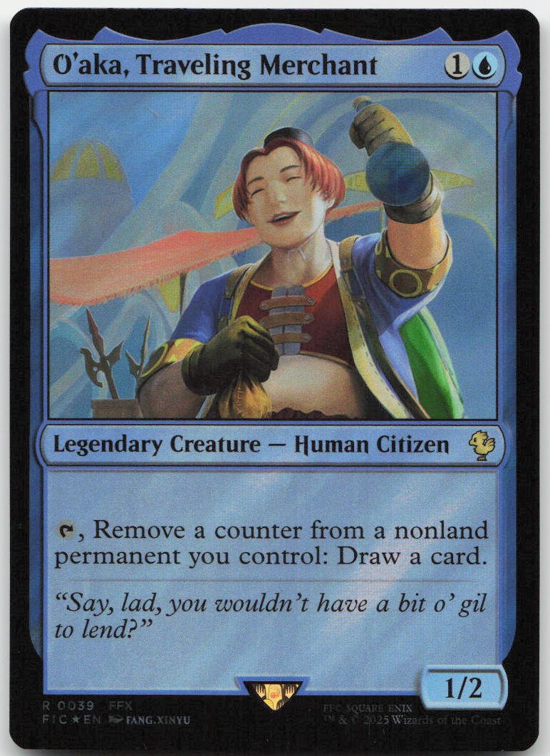 O'aka, Traveling Merchant (Surge Foil) R Commander: FINAL FANTASY 39 NM