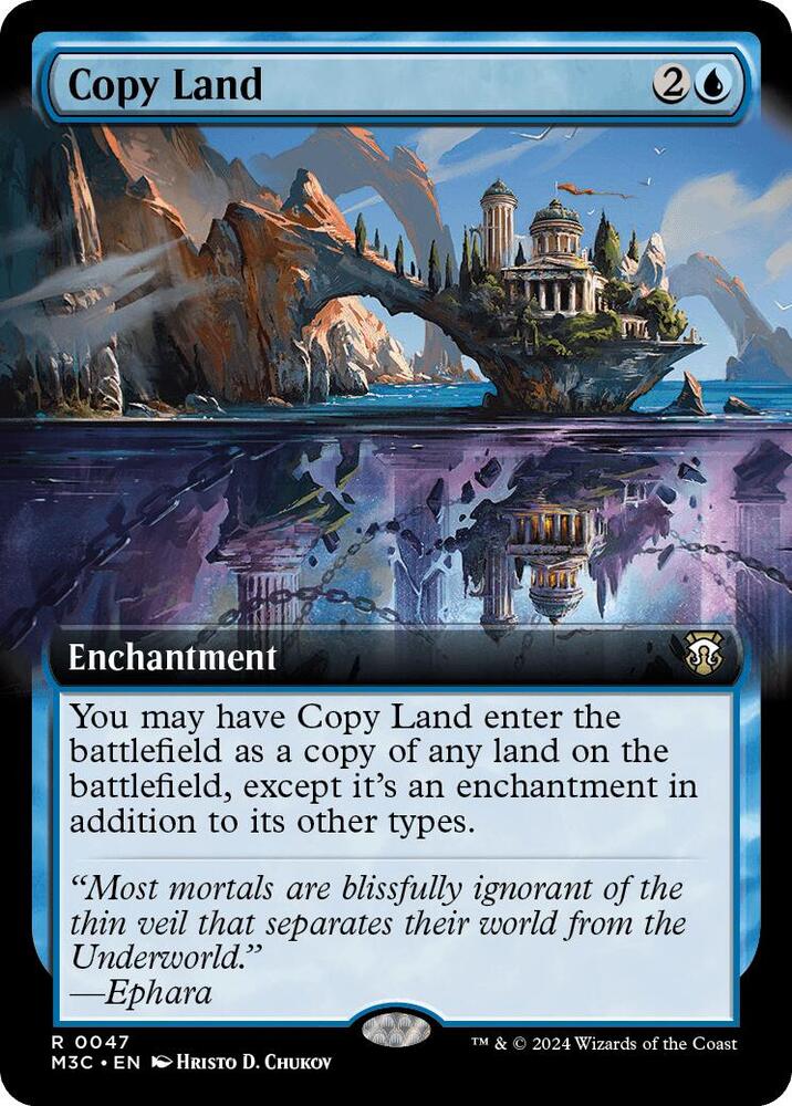 Copy Land (Extended Art) 47 Rare Commander: Modern Horizons 3 NM/M