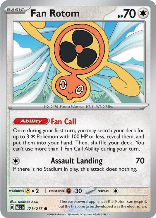 Fan Rotom 171/217 Common Ascended Heroes NM/M