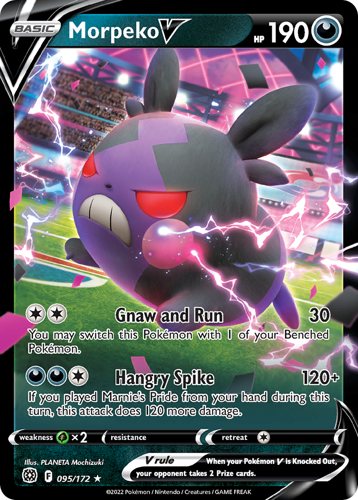 Morpeko V 095/172 V Rare Brilliant Stars Holo NM/M