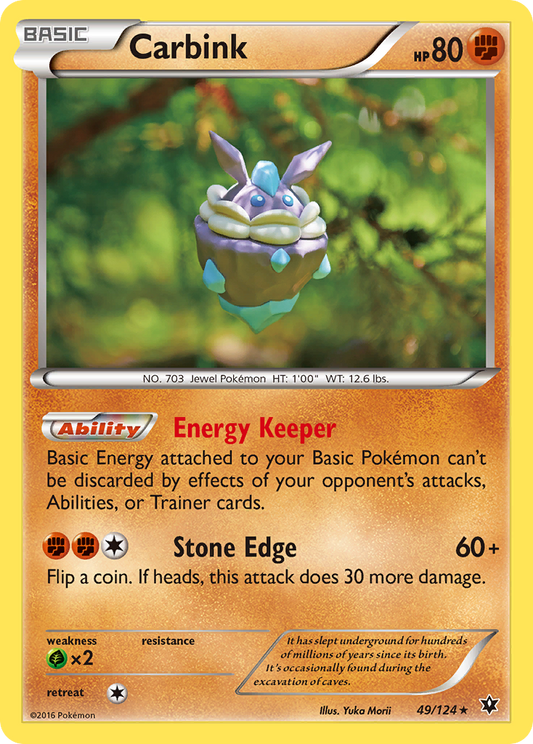Carbink 49/124 Rare Reverse Holo Fates Collide NM/LP