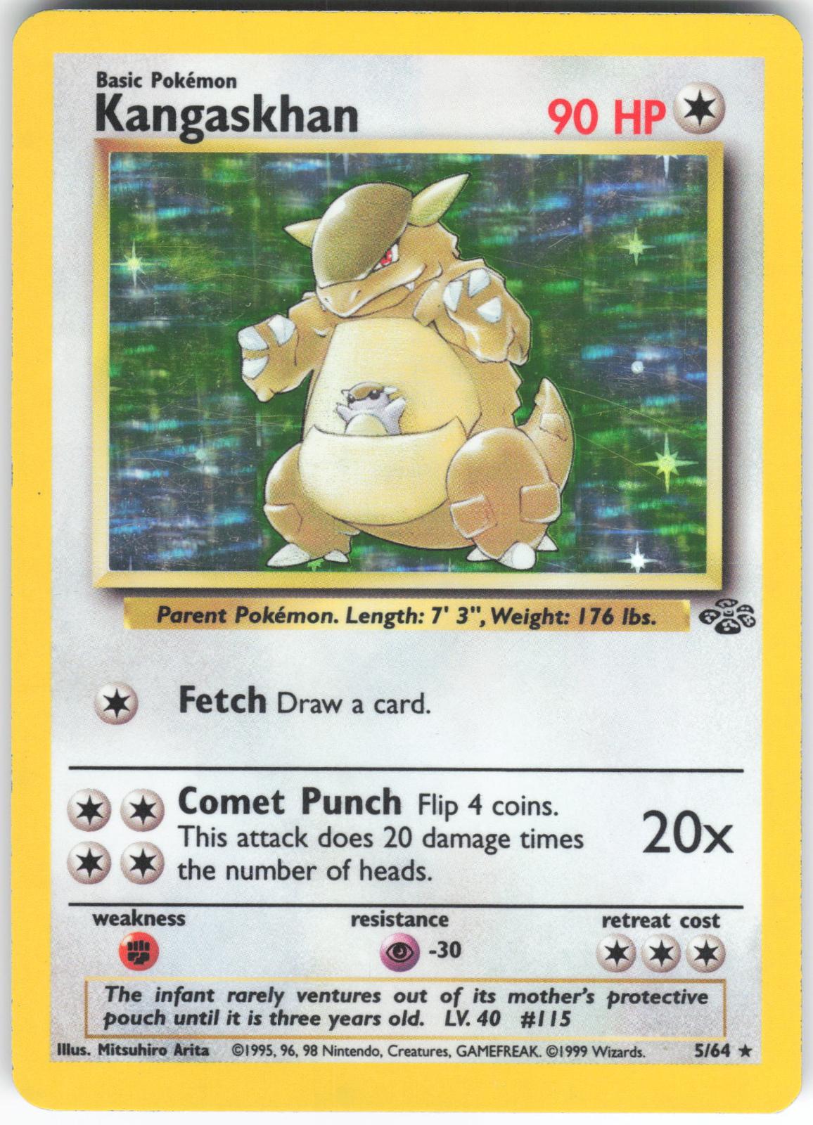 Kangaskhan 5/64 Rare Jungle Unlimited Holo MP