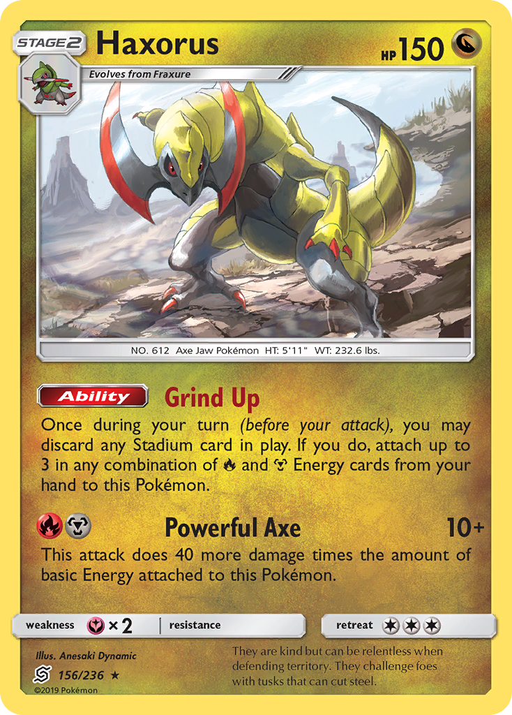 Haxorus 156/236 Rare Unified Minds Holo NM/LP