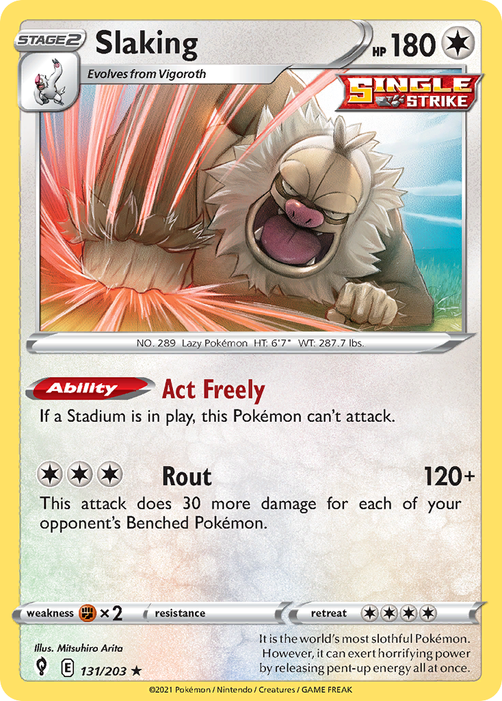 Slaking 131/203 Rare Evolving Skies Holo NM/LP