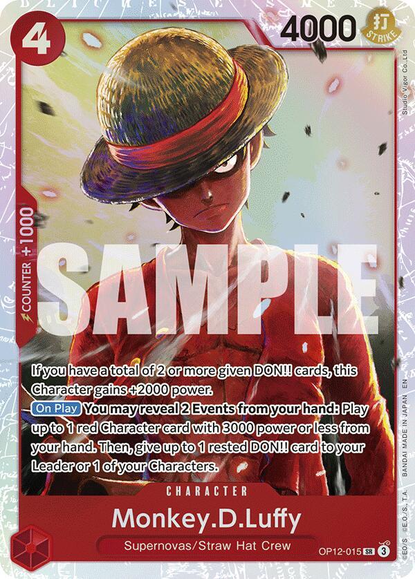 Monkey.D.Luffy OP12-015 Super Rare Legacy of the Master NM/M