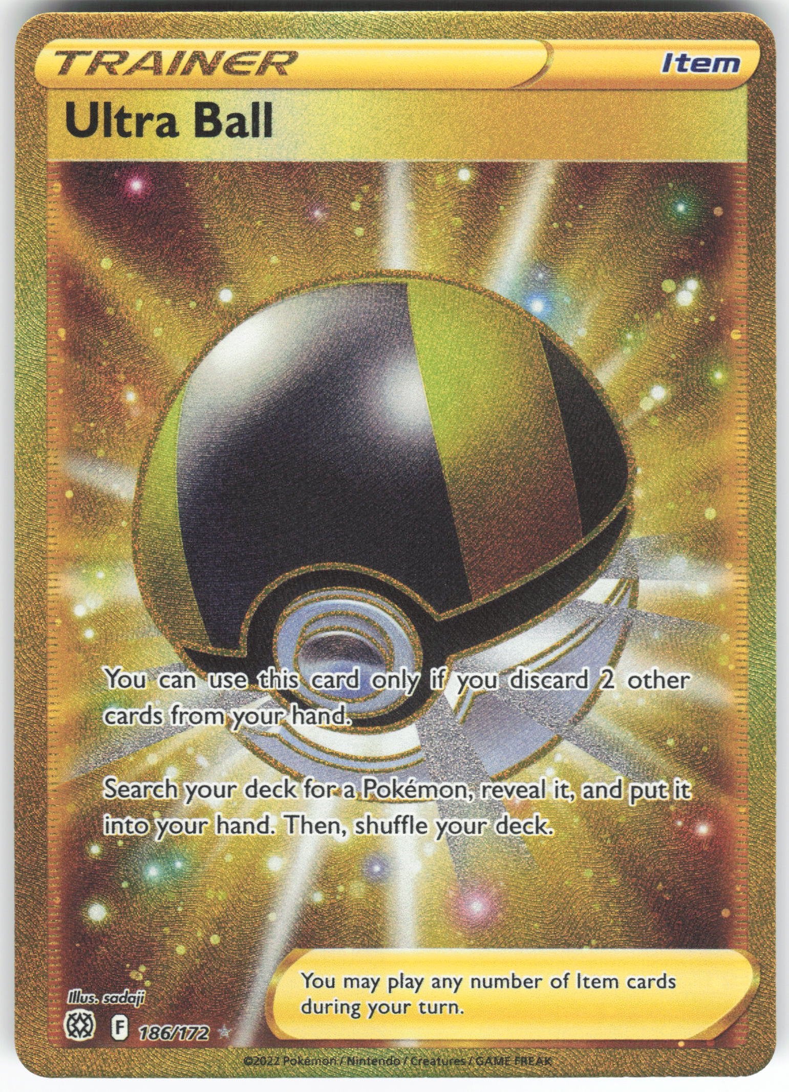 Ultra Ball (Secret) Secret Rare SWSH09: Brilliant Stars 186/172 NM