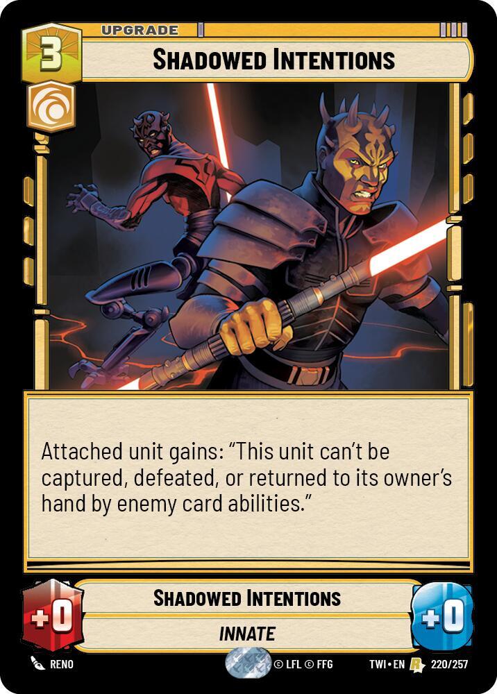 Shadowed Intentions 220/257 Rare Foil Twilight of the Republic NM/M