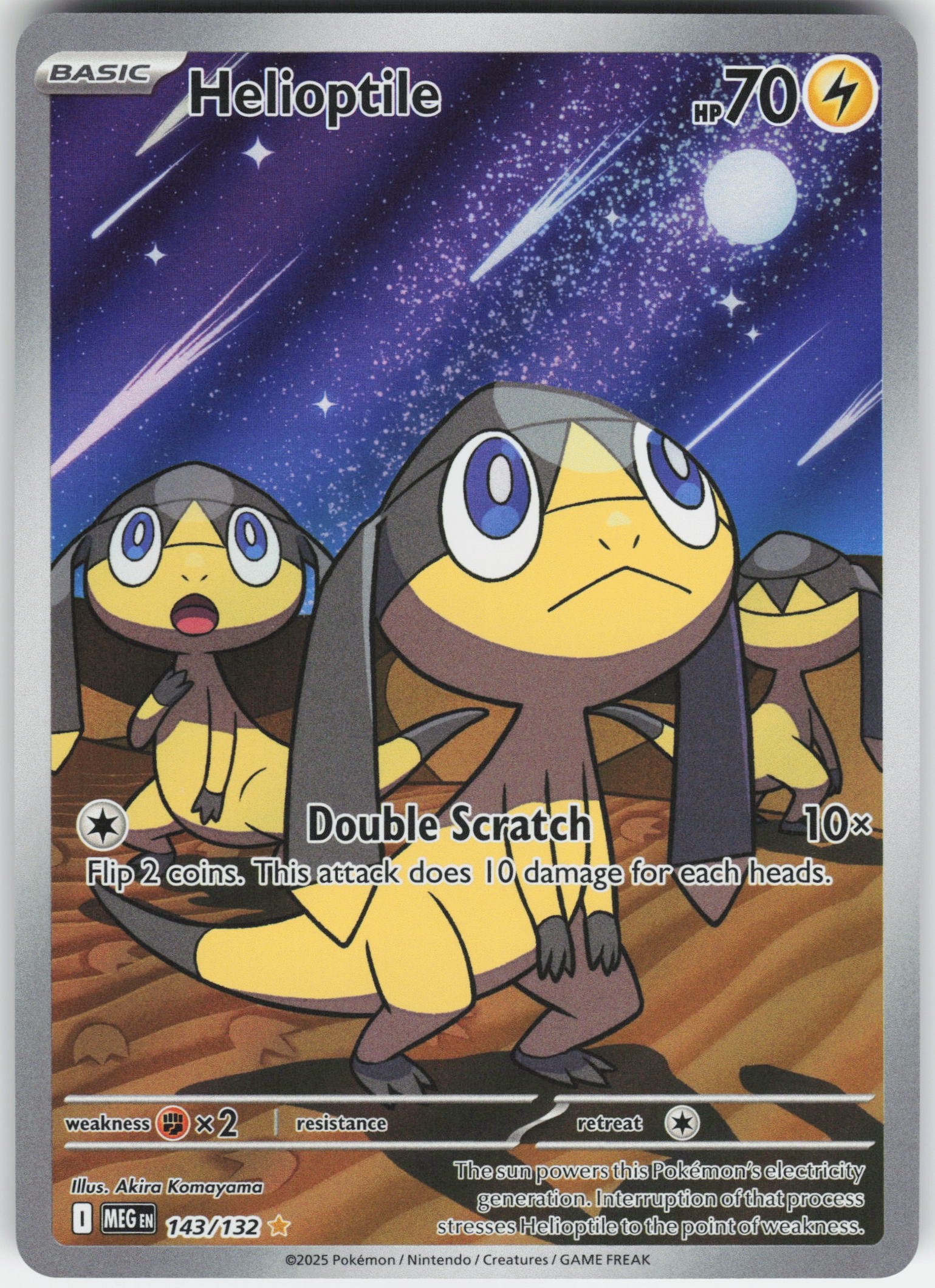 Helioptile - Illustration Rare ME01: Mega Evolution 143/132 NM