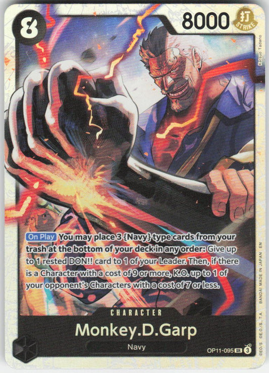 Monkey.D.Garp SR A Fist of Divine Speed OP11-095 NM