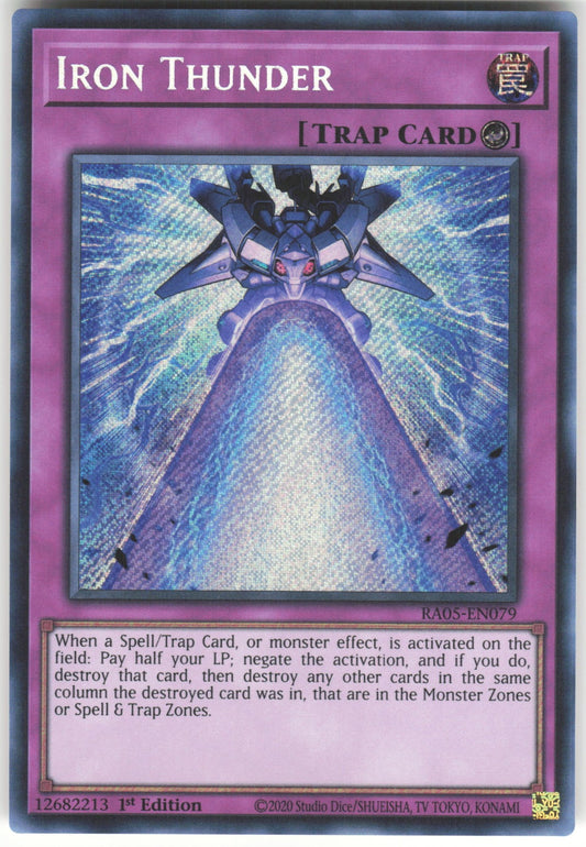 Iron Thunder (Secret Rare) Secret Rare Rarity Collection 5 RA05-EN079 NM