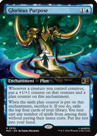 Glorious Purpose (Extended Art) 330 Rare Commander: Marvel Super Heroes NM/M