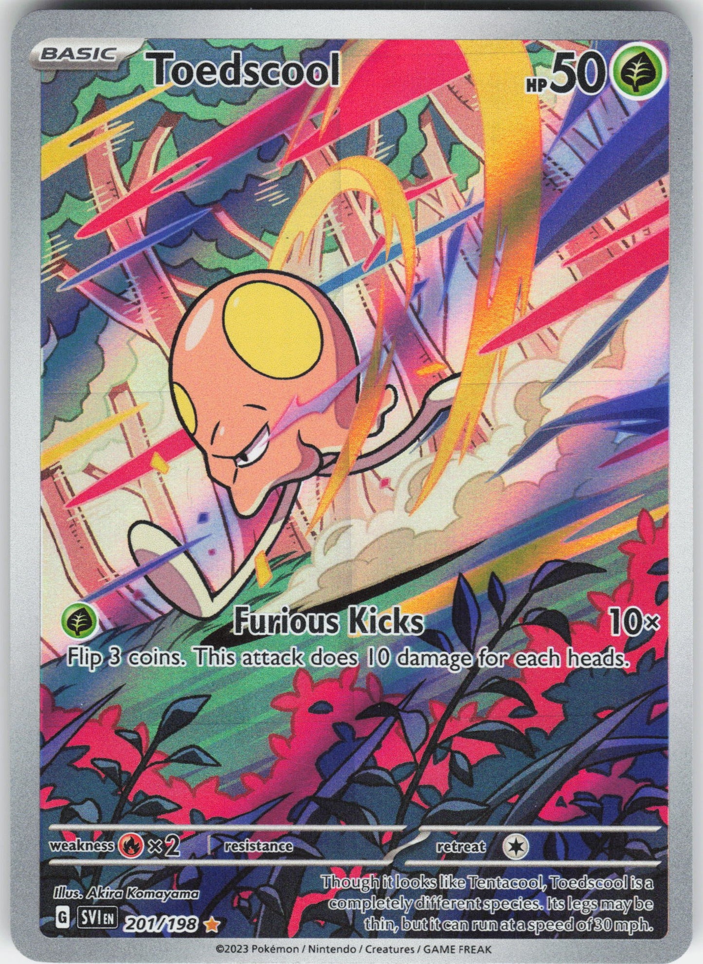 Toedscool Illustration Rare SV01: Scarlet & Violet Base Set 201/198 NM