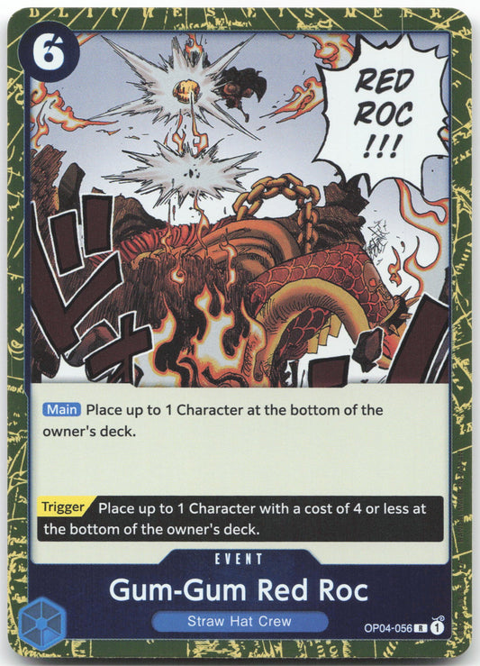 Gum-Gum Red Roc R Kingdoms of Intrigue OP04-056 NM