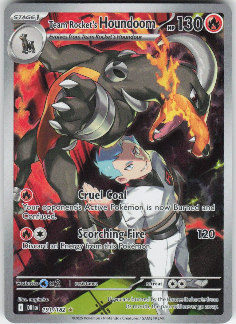 Team Rocket's Houndoom - Illustration Rare SV10: Destined Rivals 191/182 NM