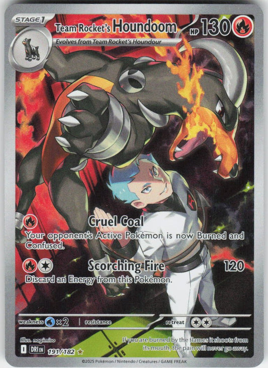 Team Rocket's Houndoom - Illustration Rare SV10: Destined Rivals 191/182 NM