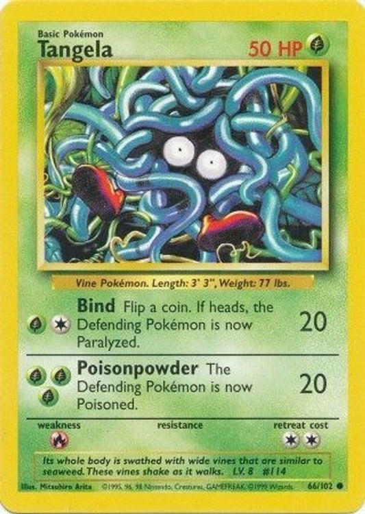 Tangela 66/102 Common Base Set Unlimited NM/M