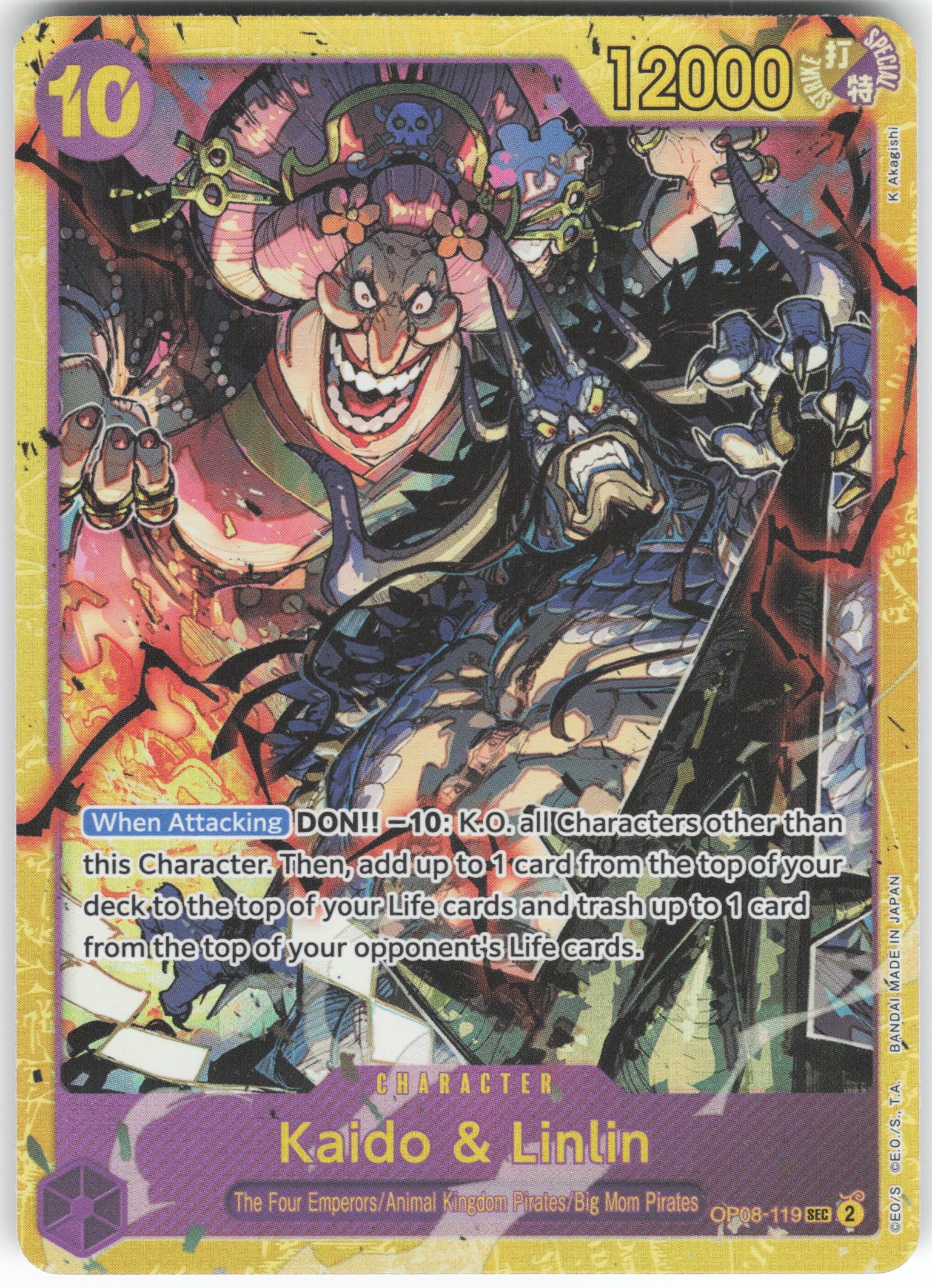 Kaido & Linlin SEC Two Legends OP08-119 NM
