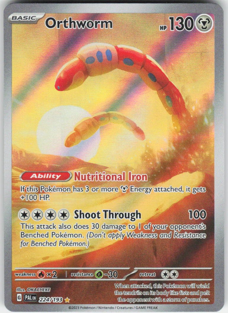 Orthworm With Out Shell Orthworm - Illustration Rare SV02: Paldea Evolved 224/193 NM – Raptor Games