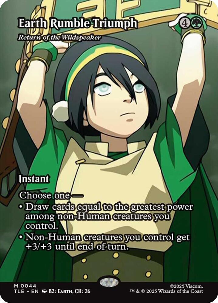 Earth Rumble Triumph - Return of the Wildspeaker (Borderless) 44 Avatar: The Last Airbender: Eternal-Legal Foil NM/M