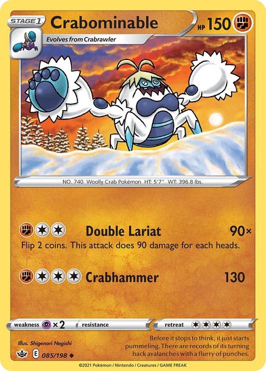 Crabominable 085/198 Uncommon Reverse Holo Chilling Reign NM/LP