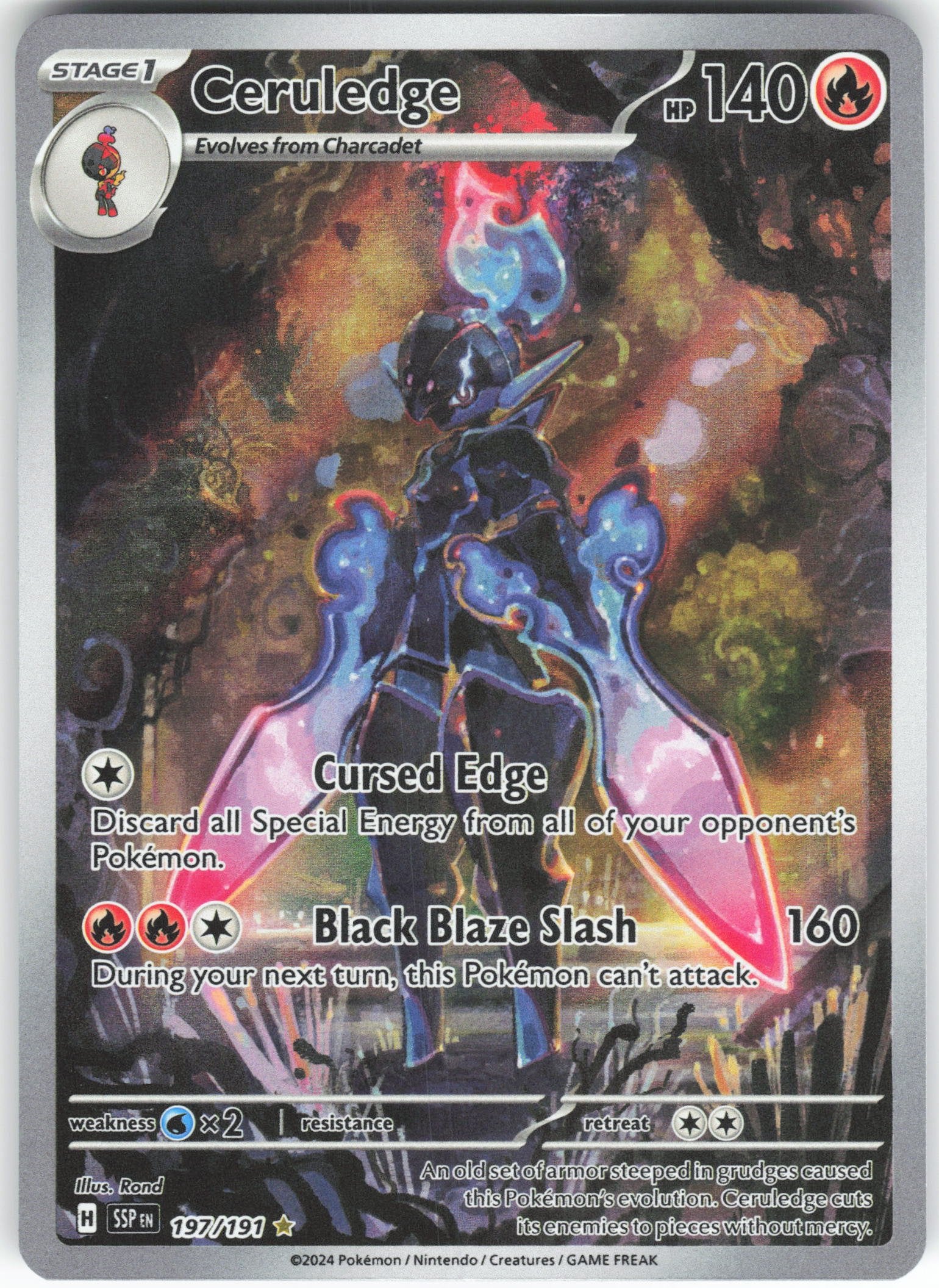 Ceruledge - Illustration Rare SV08: Surging Sparks 197/191 NM