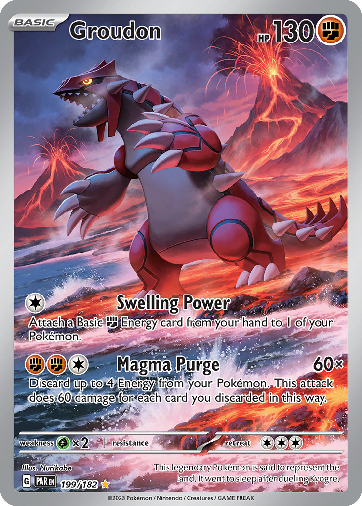 Groudon 199/182 Illustration Rare Paradox Rift NM/M