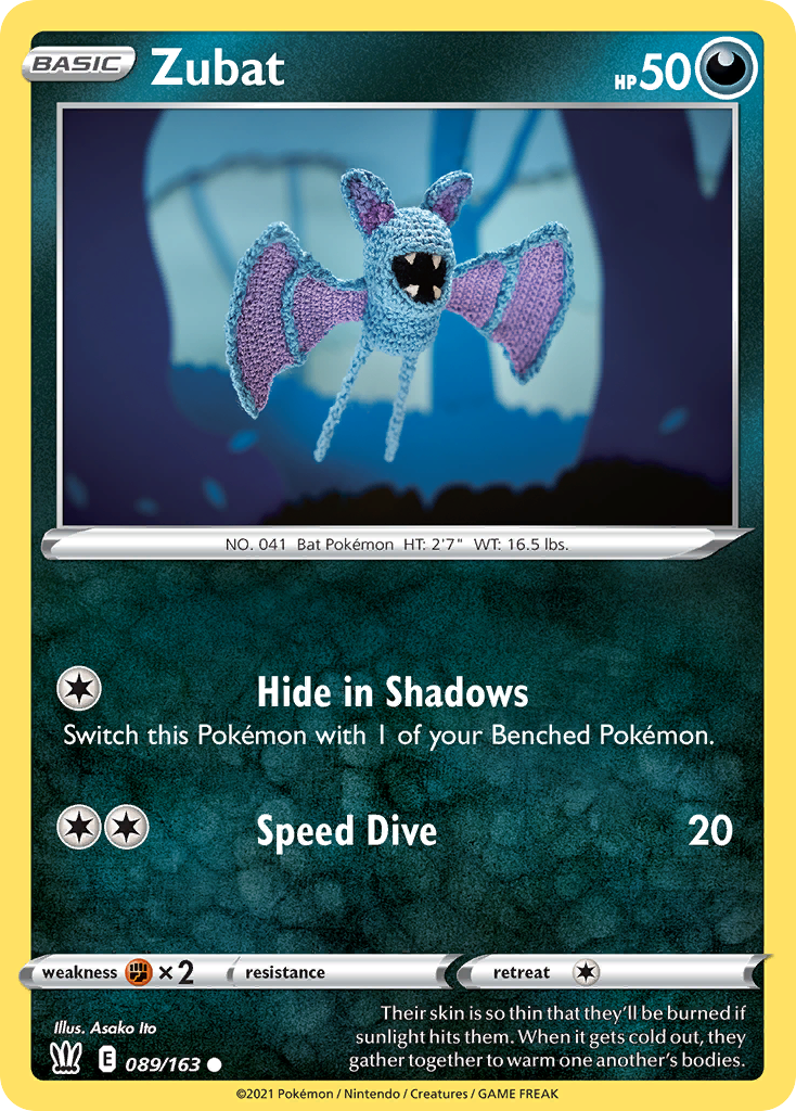 Zubat 089/163 Common Reverse Holo Battle Styles NM/LP