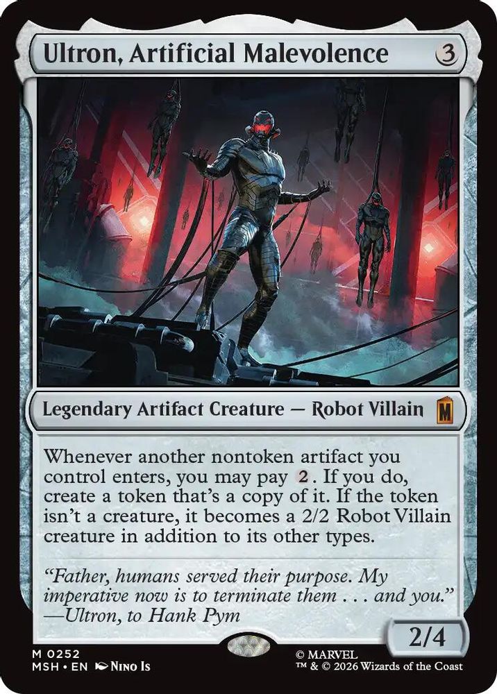 Ultron, Artificial Malevolence 252 Mythic Foil Marvel Super Heroes NM/M