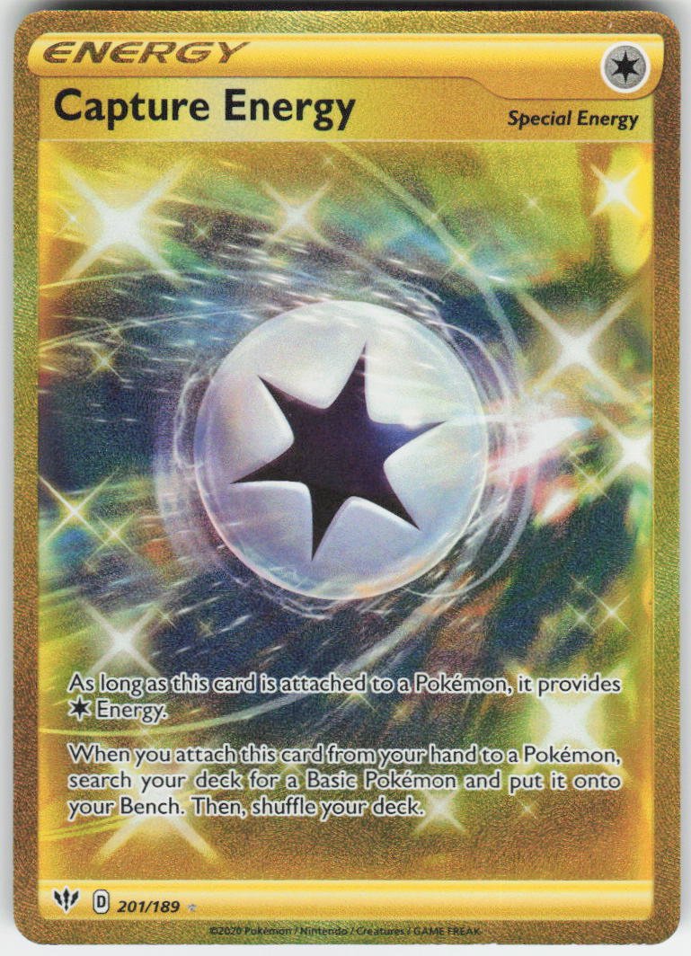 Capture Energy (Secret) Secret Rare SWSH03: Darkness Ablaze 201/189 NM