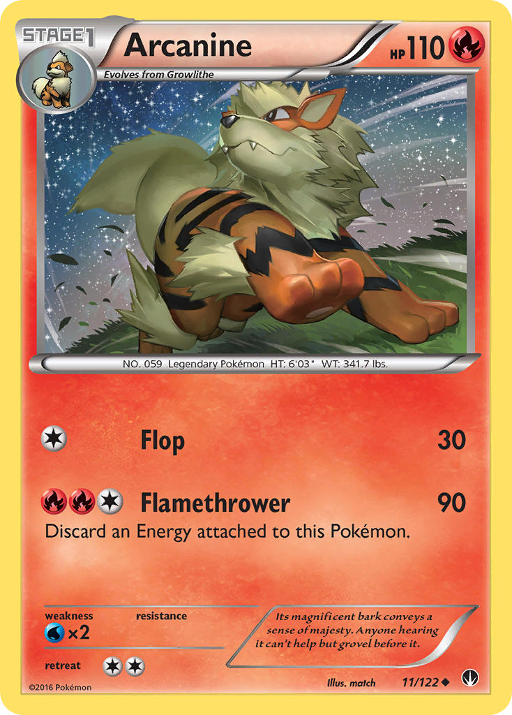 Arcanine 11/122 Uncommon BREAKpoint LP