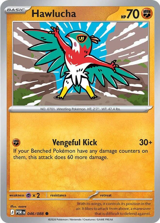 Hawlucha 046/088 Common Reverse Holo Perfect Order NM/M