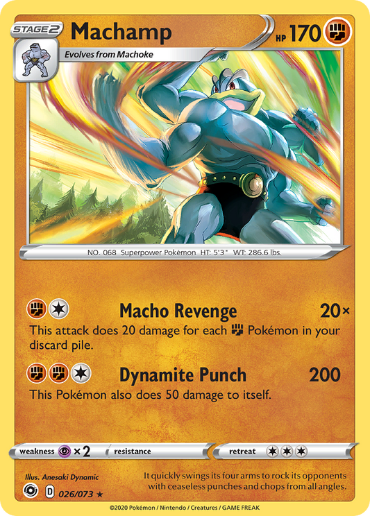 Machamp 026/073 Rare Champion's Path Holo NM/LP