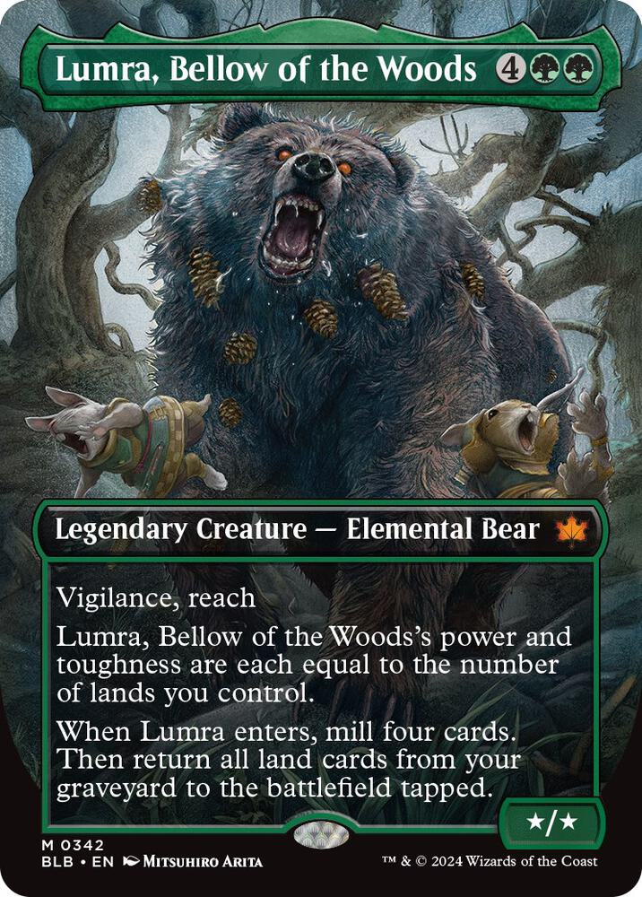 Lumra, Bellow of the Woods (Borderless) (0342) 342 Mythic Bloomburrow NM/M