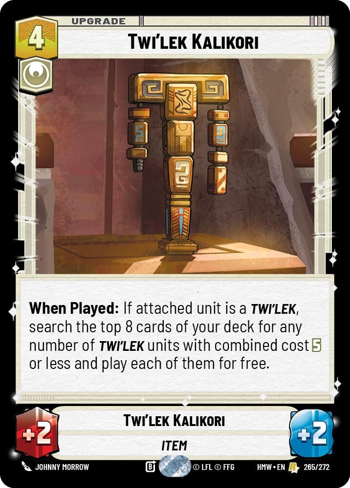 Twi'lek Kalikori 265/272 Rare Homeworlds NM/M
