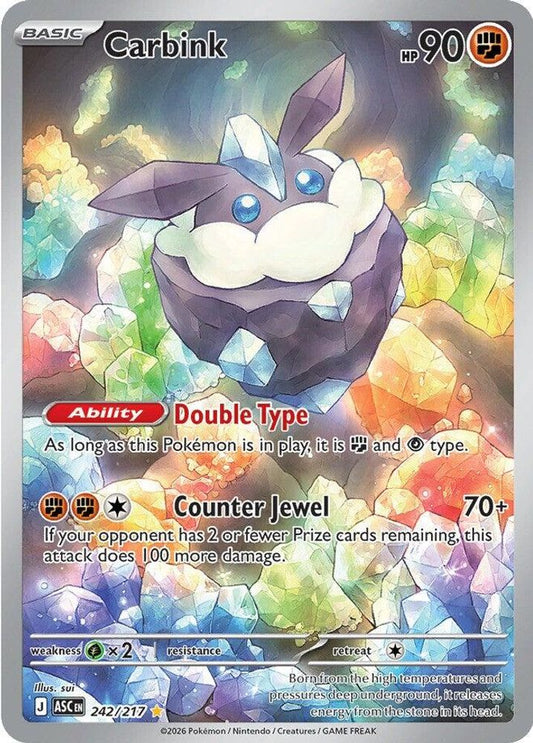 Carbink 242/217 Illustration Rare Holo Ascended Heroes NM/M