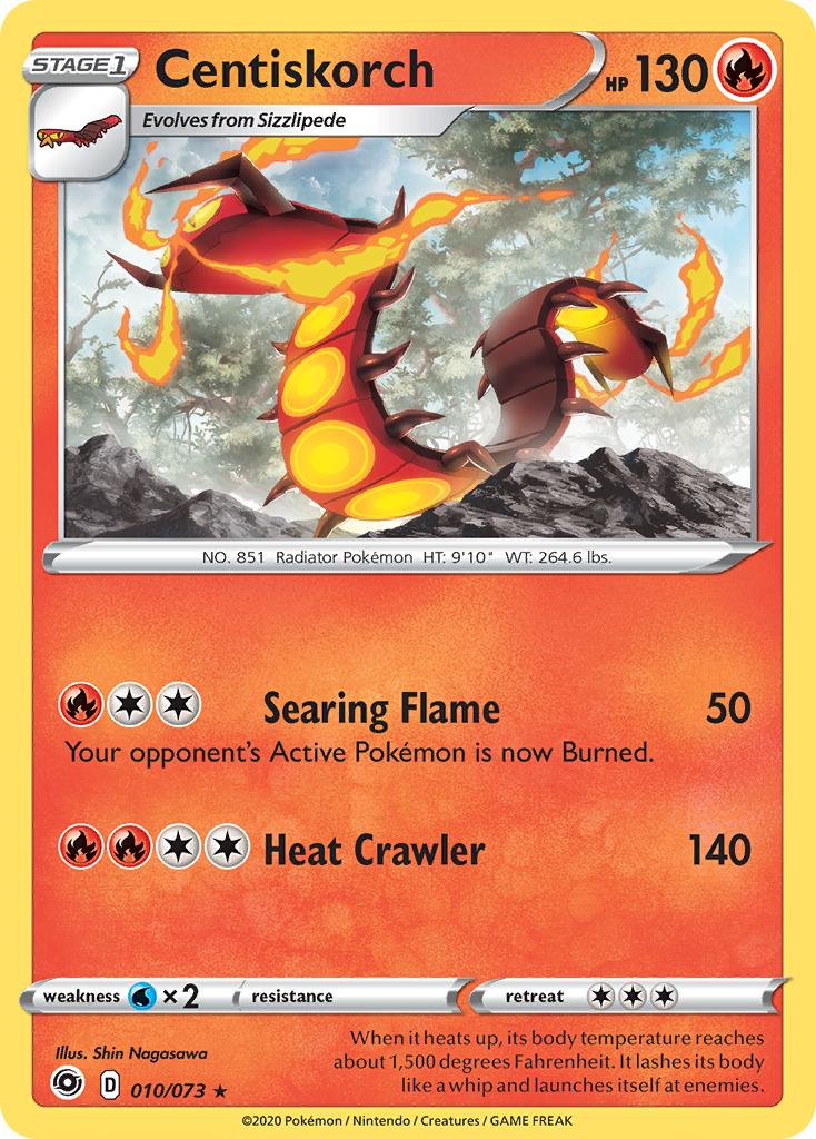 Centiskorch 010/073 Rare Champion's Path Holo NM/LP