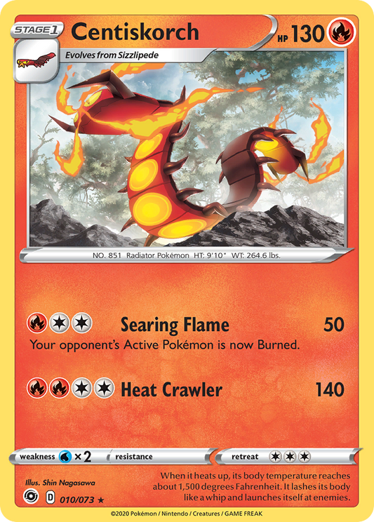 Centiskorch 010/073 Rare Champion's Path Holo NM/LP