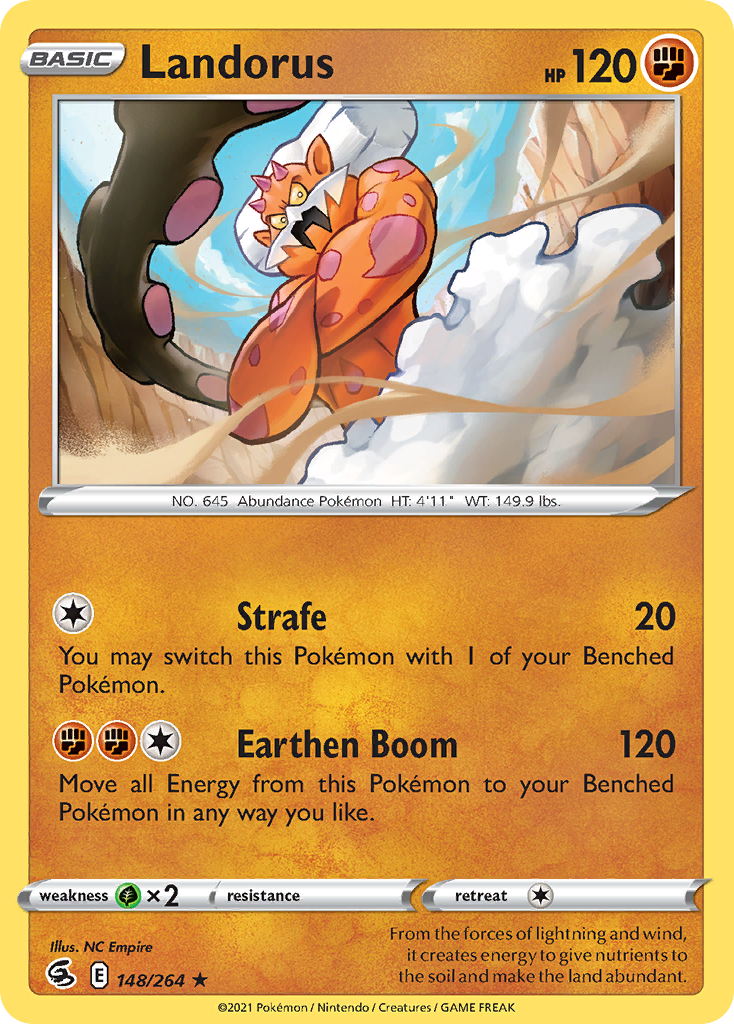 Landorus 148/264 Rare Fusion Strike Holo NM/LP