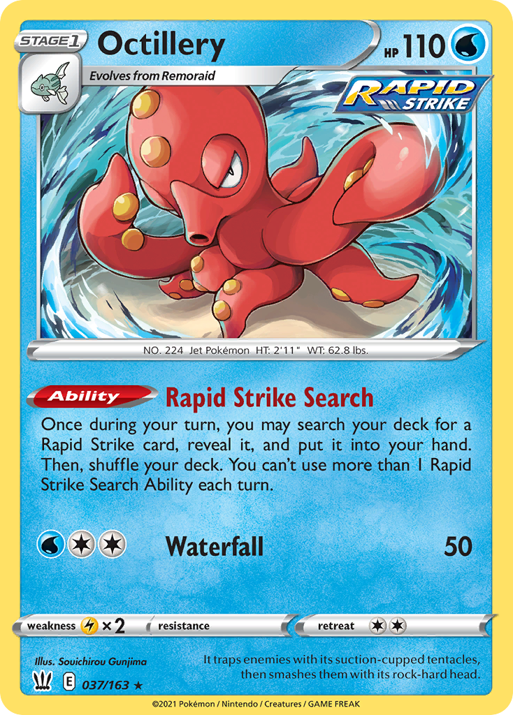 Octillery 037/163 Rare Battle Styles Holo NM/LP