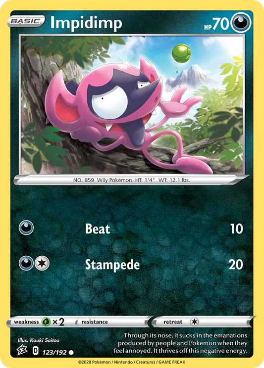 Impidimp 123/192 Common Reverse Holo Rebel Clash NM/LP