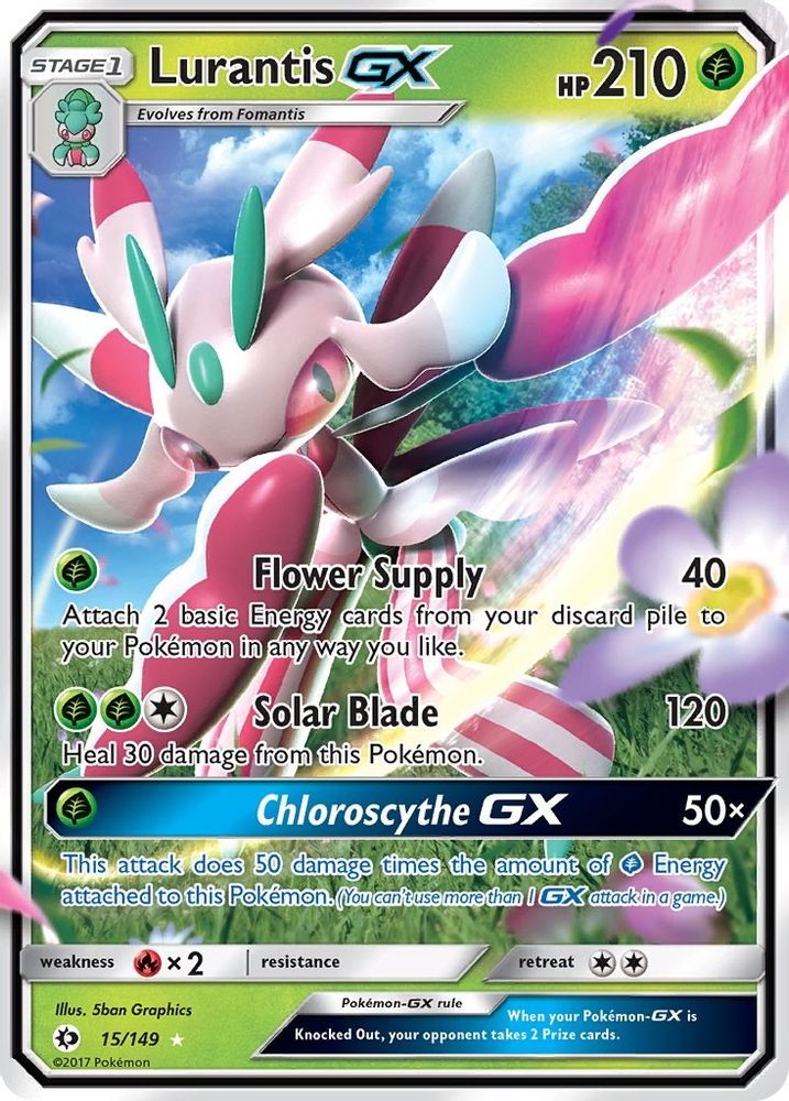 Lurantis GX 15/149 Ultra Rare SM Base Set Holo NM/M