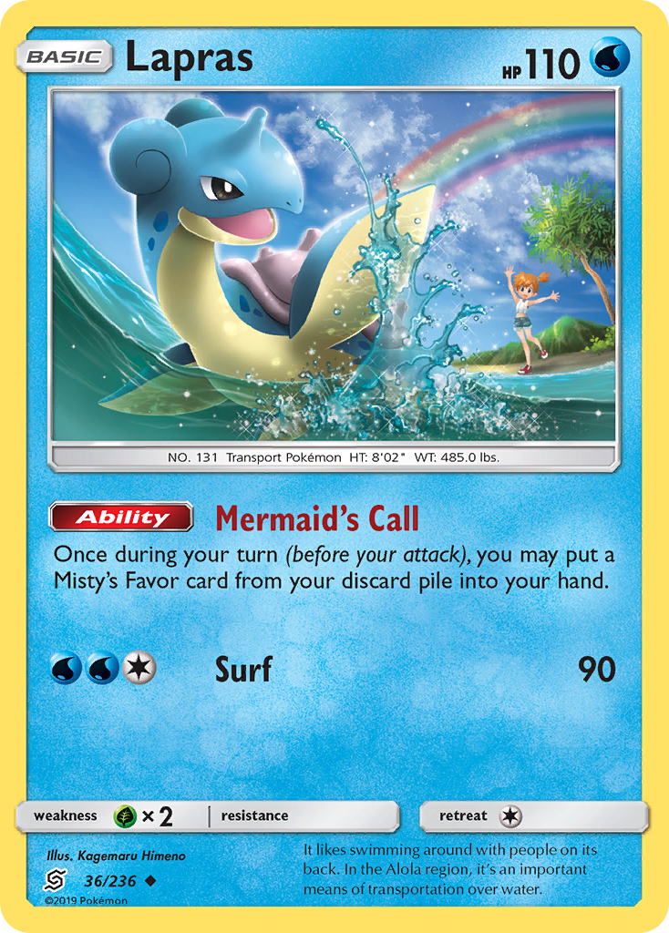 Lapras 36/236 Uncommon Unified Minds NM/M