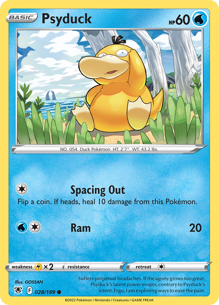 Psyduck 028/189 Common Reverse Holo Astral Radiance NM/LP