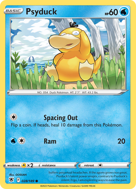 Psyduck 028/189 Common Reverse Holo Astral Radiance NM/LP