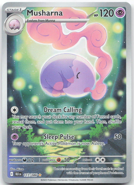 Musharna - Illustration Rare SV: Black Bolt 117/086 NM