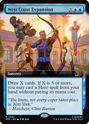 West Coast Expansion (Extended Art) 345 Rare Commander: Marvel Super Heroes NM/M