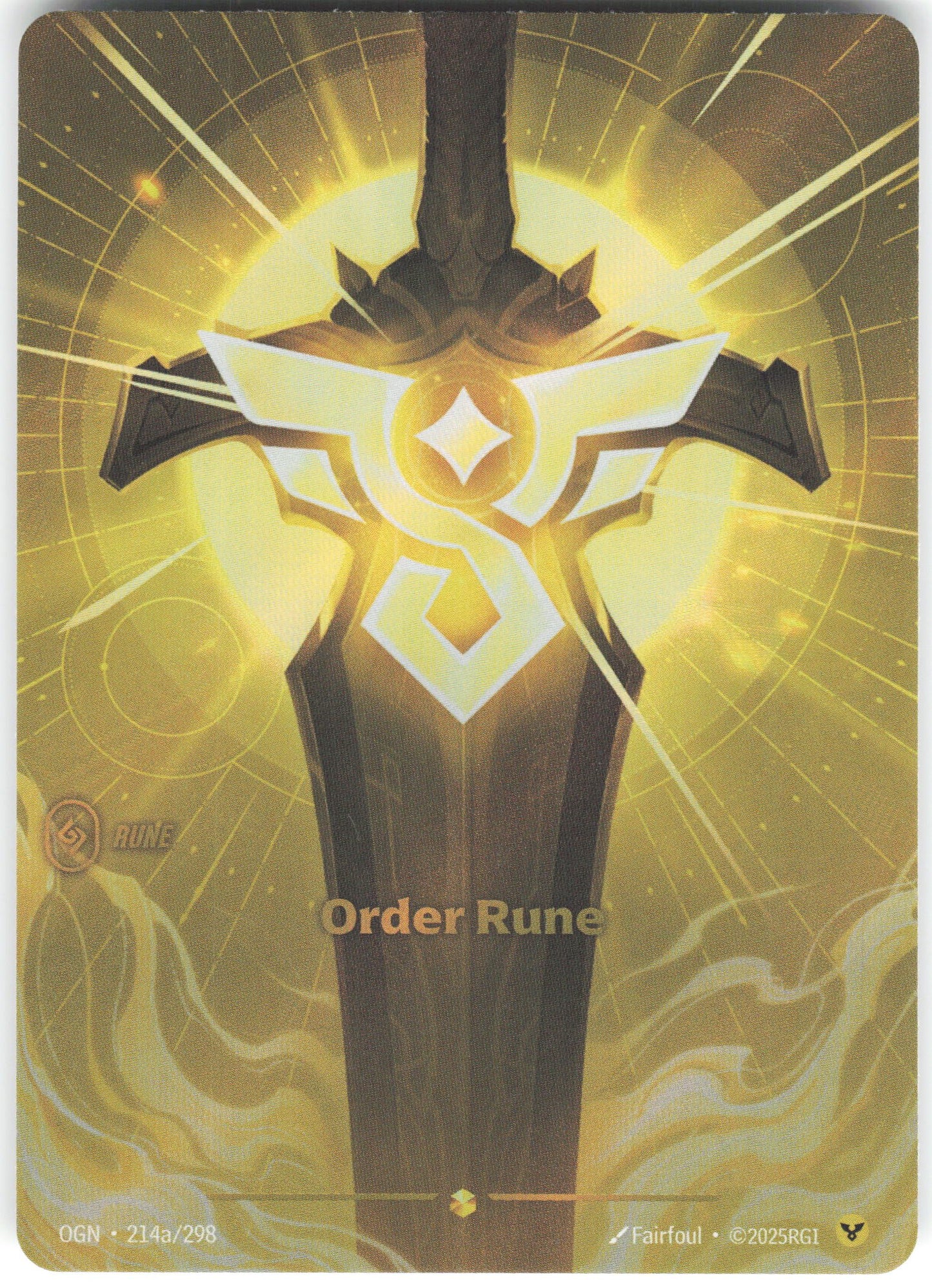 Order Rune (Alternate Art) Showcase Origins 214a/298 NM
